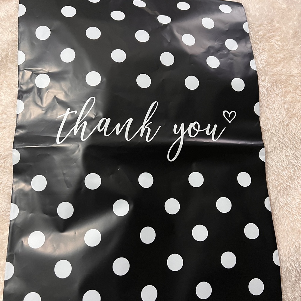 10 10x13 Polka Dot Thank You POLY Mailers